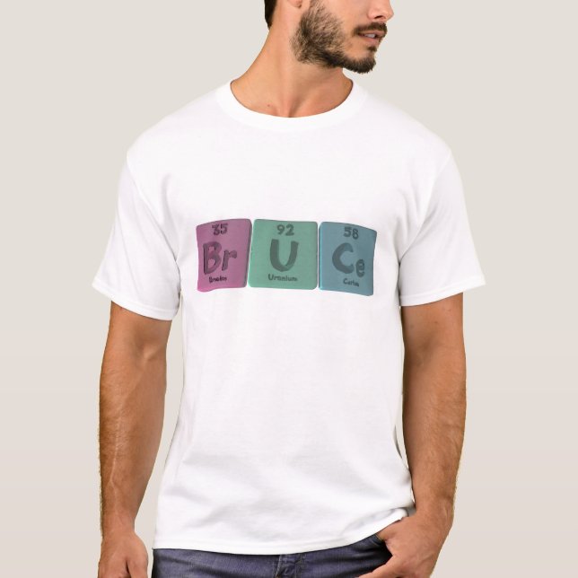 T-shirt Bruce como o cério do urânio do bromo (Frente)