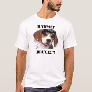 T-shirt Bruce o cão engraçado