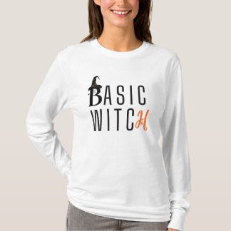 T-Shirt Bruxa Básico | Engraçado Café Halloween Te