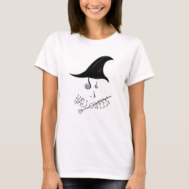 T-shirt bruxa do Dia das Bruxas (Frente)