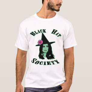 T-shirt Bruxa do Dia das Bruxas da Sociedade do Chapéu Neg