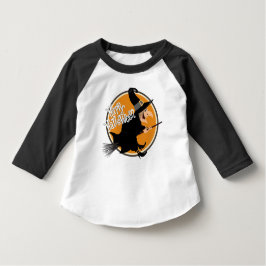T-shirt Bruxa voando no Broomstick Happy Halloween