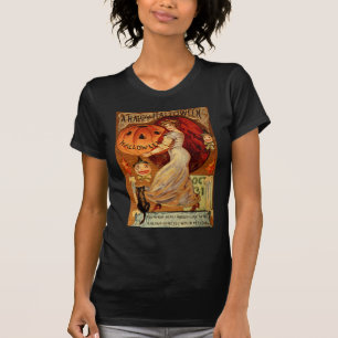 T-shirt Bruxeria do Dia das Bruxas do Victorian, abóbora