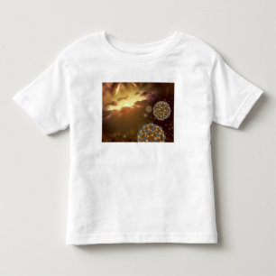 T-shirt Buckyballs que flutua no espaço interestelar