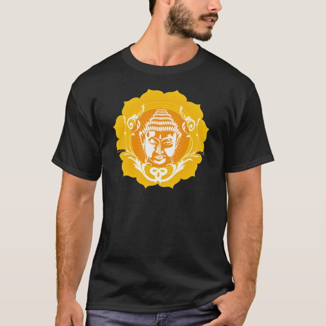 T-shirt Buda Amarelo e Laranja (Frente)