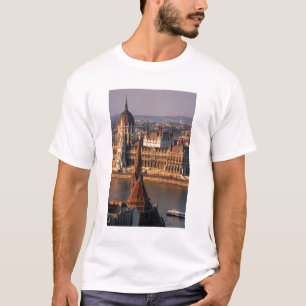 T-shirt Budapest, Hungria, Rio Danúbio, Parlamento