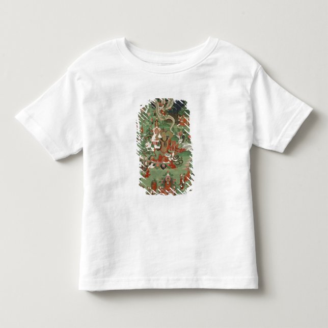 T-shirt Buddha que corta um topete do cabelo (Frente)