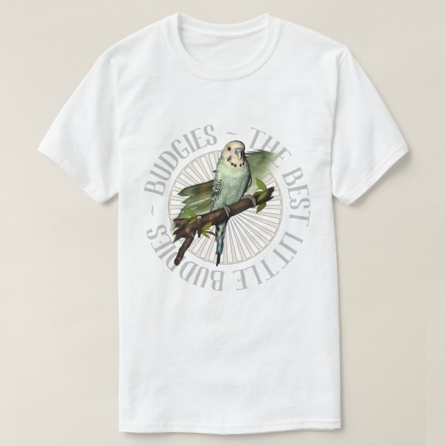 T-shirt Budgies é os melhores amigos (Frente do Design)