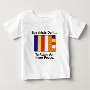 T-shirt Budistas Fazem Isso... Para Alcançar Uma Paz Inter