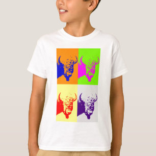 T-shirt Buffalo de Pop de 4 cores