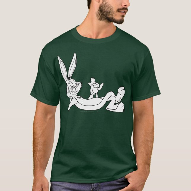 T-shirt BUGS BUNNY™ Comendo Cenoura Esboço (Frente)