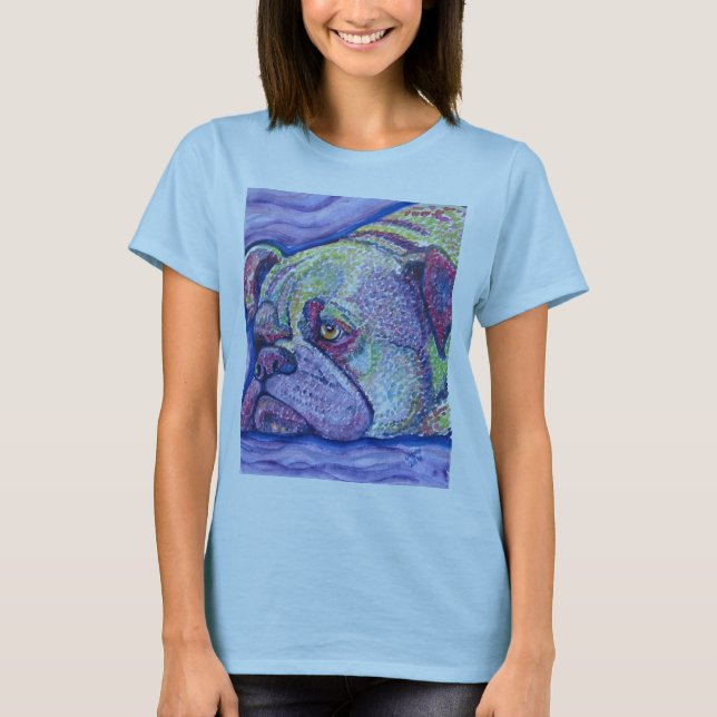 T-shirt buldogue do verão (Frente)