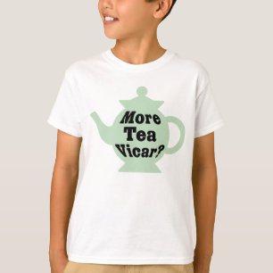 T-shirt Bule - mais vigário do chá? - Preto na luz - ver