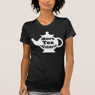 T-shirt Bule - mais vigário do chá? - Preto no branco