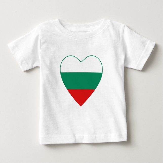 T-shirt Bulgária Flag Heart Shirt (Frente)