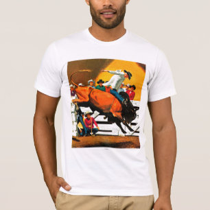 T-shirt Bull Riding by Fred Ludekens