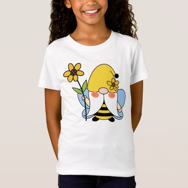 T-Shirt Bumblebee Gnomo, girassol (Frente)