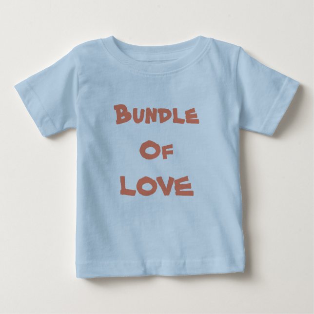 T-shirt BUNDLE DO AMOR - Azul-Cinto Simples / Marrom (Frente)