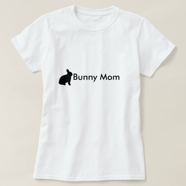 T-shirt Bunny Mãe Personalizável (Frente do Design)