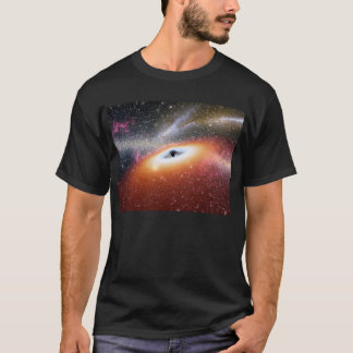 T-shirt Buraco negro no centro de uma galáxia