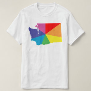 T-shirt burst de cores washington