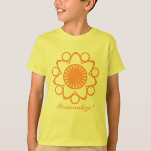 T-shirt Bursting com Life Flower Kid Tee, Orange