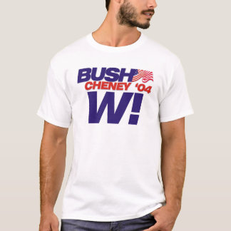 T-shirt Bush/Cheney 'slogan de 04 campanhas: W!