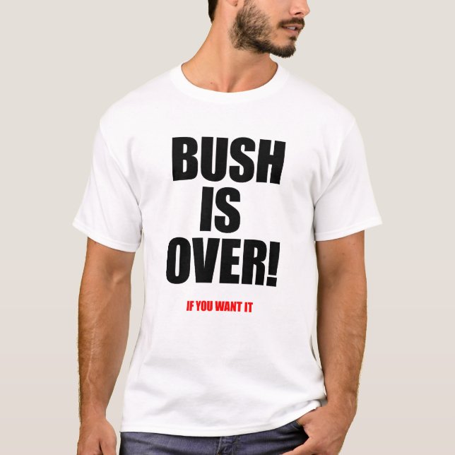 T-shirt Bush está sobre o vermelho (Frente)
