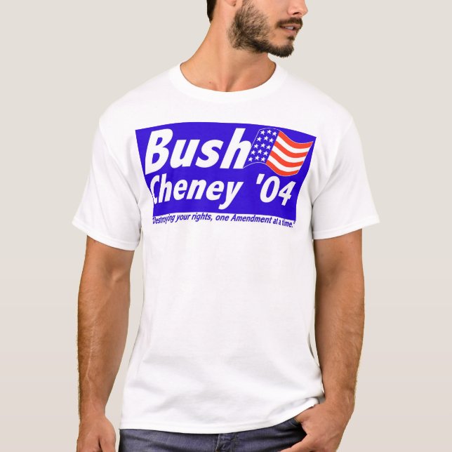 T-shirt Bush que destrói direitos (Frente)