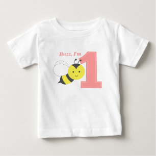 T-shirt Buzz, sou um, Primeiro Aniversário, Abelha Fofa