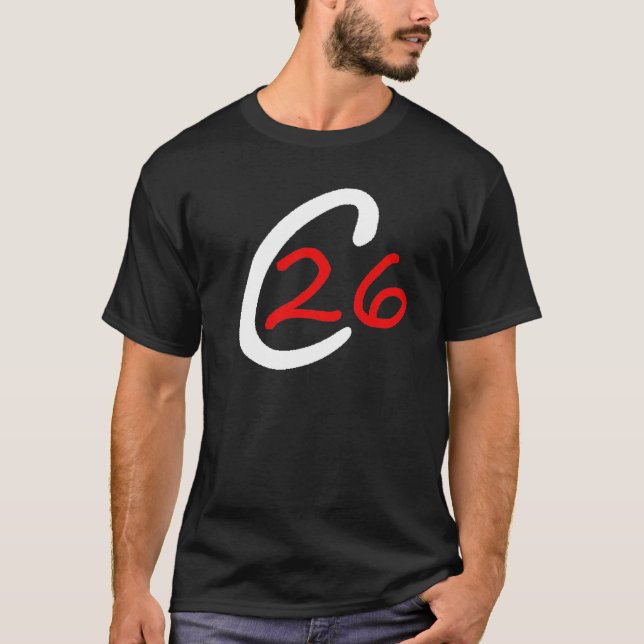 T-shirt C26 preto (Frente)