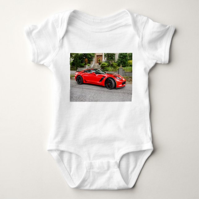 T-shirt C7 vermelho Chevrolet Corvette (Frente)