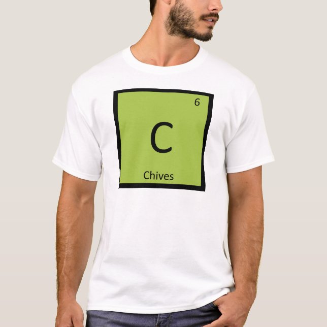 T-shirt C - Chives Sour Chemistry Mesa periódica (Frente)