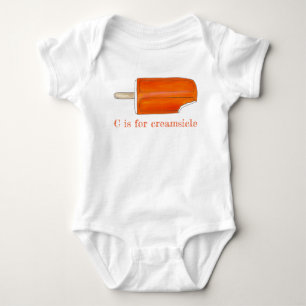 T-shirt C é destinado ao Creamsicle Orange Sorvete Popsicl
