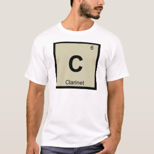 T-shirt C - Símbolo da Tabela Periódica da Música de Clari