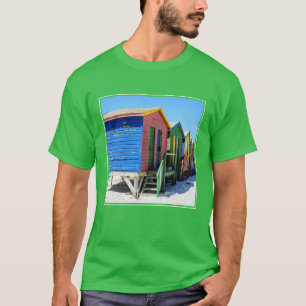 T-shirt Cabanas coloridas da praia