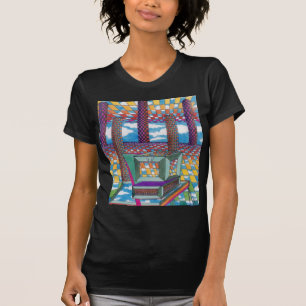 T-shirt Cabeça cósmica da tecnologia do computador por