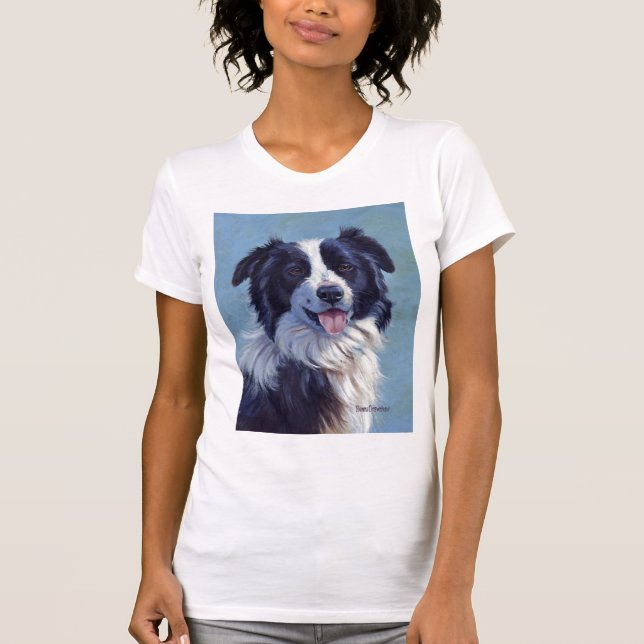 T-shirt Cabeça de border collie (Frente)