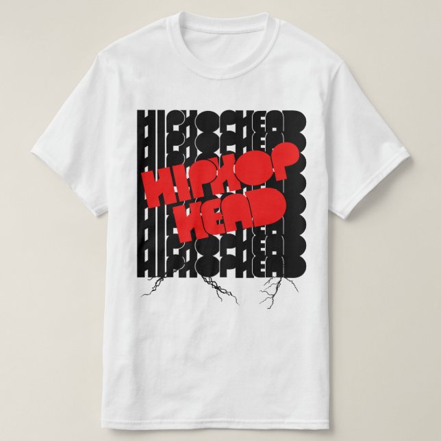 T-Shirt Cabeça de Hiphop da Escola Antiga (Frente do Design)