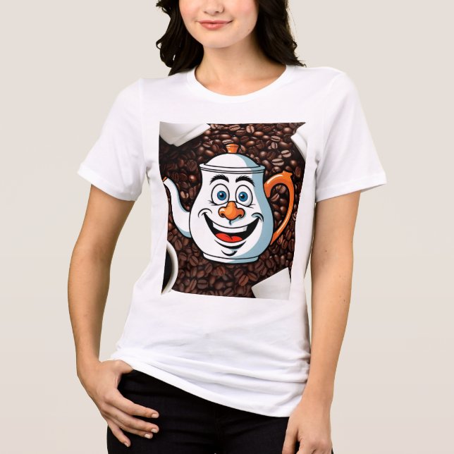 T-Shirt Cabeça de pote - Teto Engraçado do Café Lo (Frente)