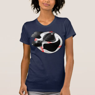 T-shirt Cabeça do basebol com atitude do jogador!