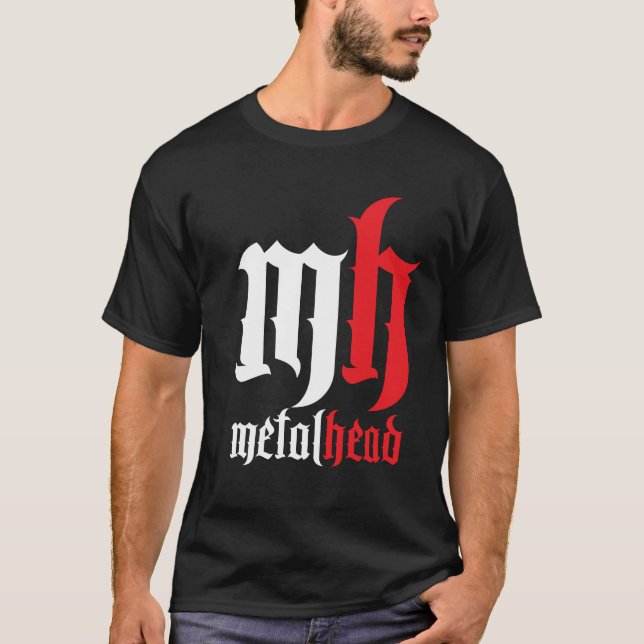 T-shirt Cabeça do metal com borda! (Frente)