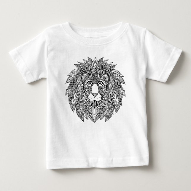 T-shirt Cabeça inspirada 4 do leão (Frente)