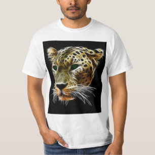 T-shirt Cabeça majestosa do leopardo do gato