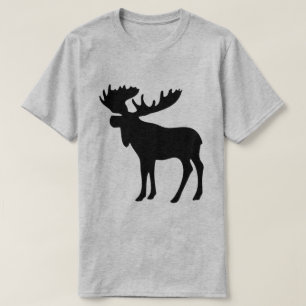 T-SHIRT CABEÇA MOOSE PERSONALIZÁVEL. MOOSE ANTLERS