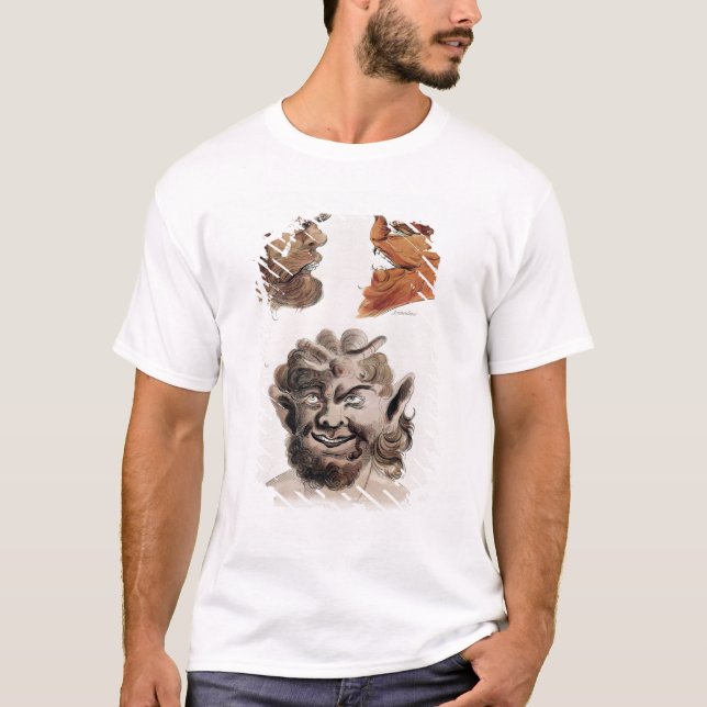 T-shirt Cabeças de demónios maus (Frente)
