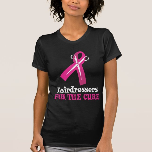 T-shirt Cabeleireiro para a cura (Frente)