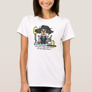 T-shirt Cabelo escuro do efeito secundário da