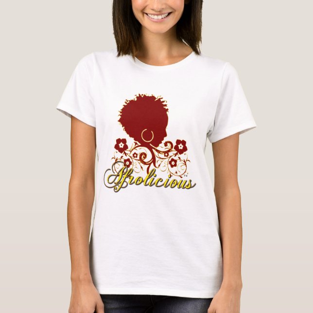 T-shirt Cabelo natural: Afrolicious (Frente)