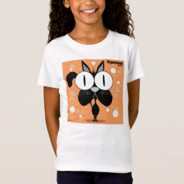 T-shirt cabido Bella da boneca das meninas do gato